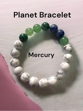 Planet Mercury Beaded Stretch Bracelet - @divadee